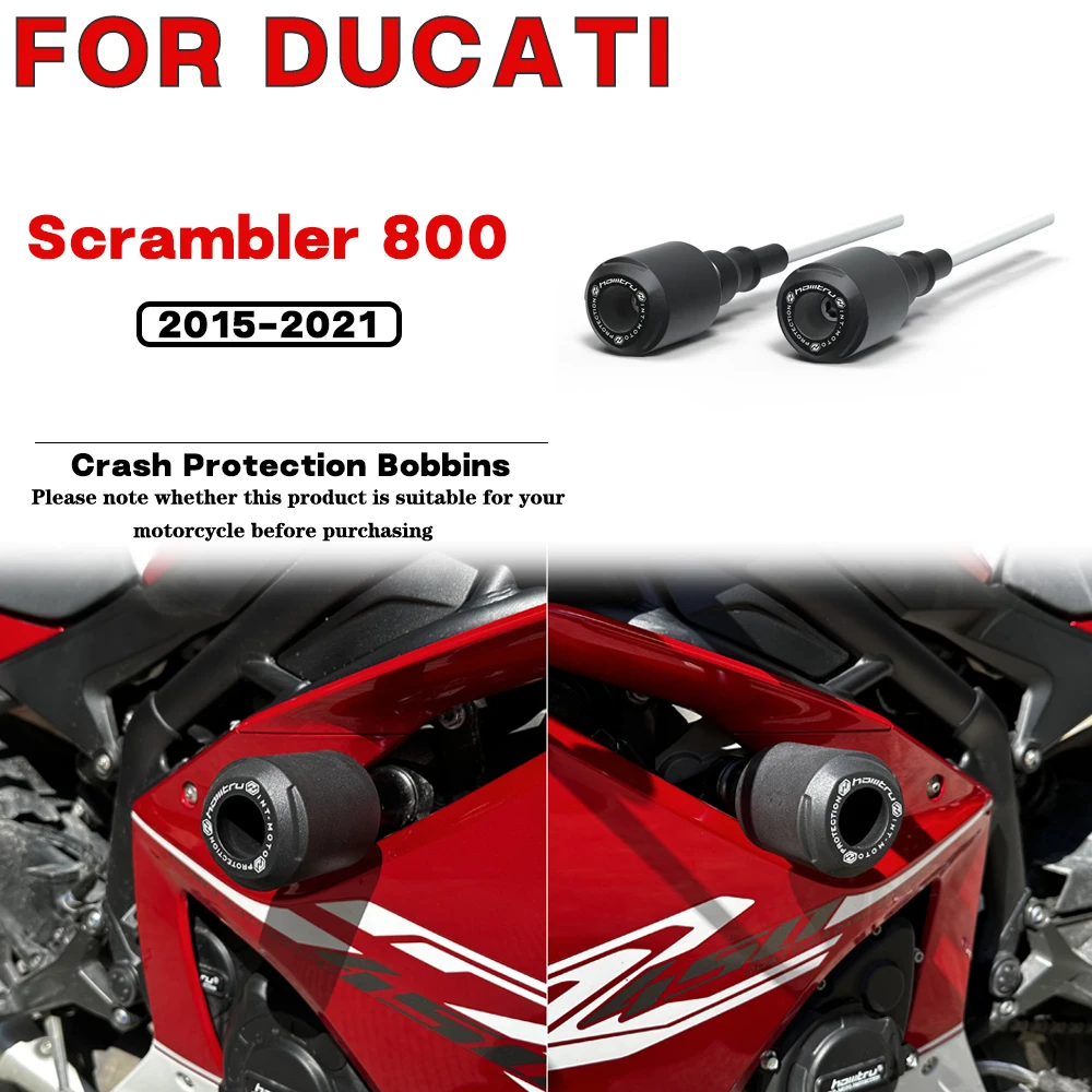 

For DUCATI Scrambler 800 2015-2021 Motorcycle Frame Crash Protection Sliders Falling Protector Kit Engine Protect Bobbins