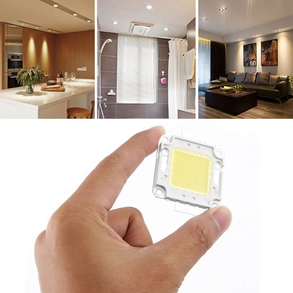 Lâmpada LED COB Bead para DIY, lâmpada de inundação, Chip ao ar livre, lâmpada mais brilhante, Smart IC, sem necessidade de driver, 20W, 30W, 50W, 220V, IP65