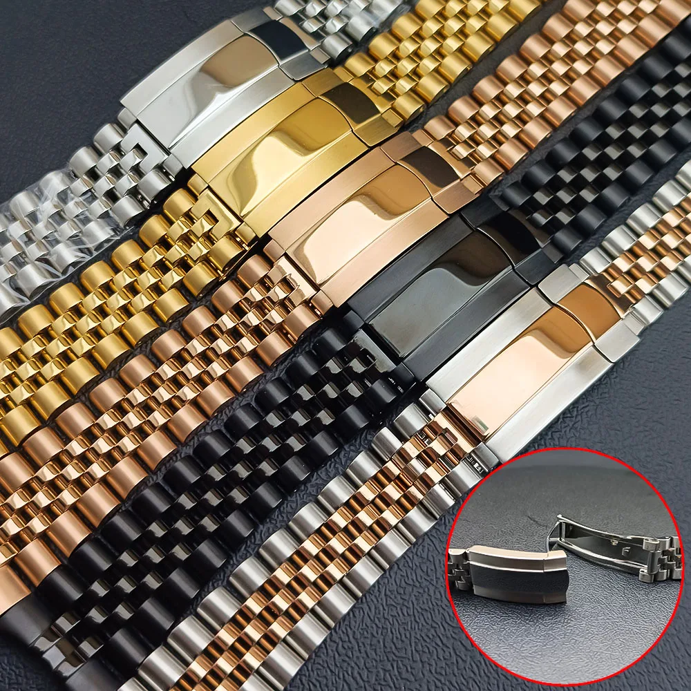 20mm watch strap with stainless steel five bead strap, suitable for 36mm and 39mm case watch accessories