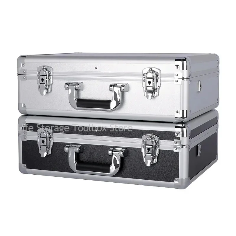 Portable Aluminum Tool Box Protable Suitcase Toolbox Safety Equipment Case Hardware Tool Box Organizer Large Hard Case with Foam