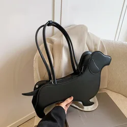 Funny Sausage Dog Handbag Women Bags Solid Color Pu Leather Shoulder Bag Totes Lady Cute Creative Japanese Style Kawaii Bag