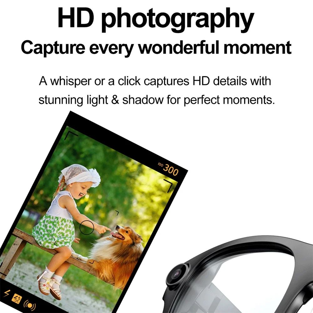 AI Object Recognition Multi-functional Highend Smart Camera Glasses 2000W 1080P HD Video Voice Recording Translation ANC Headset