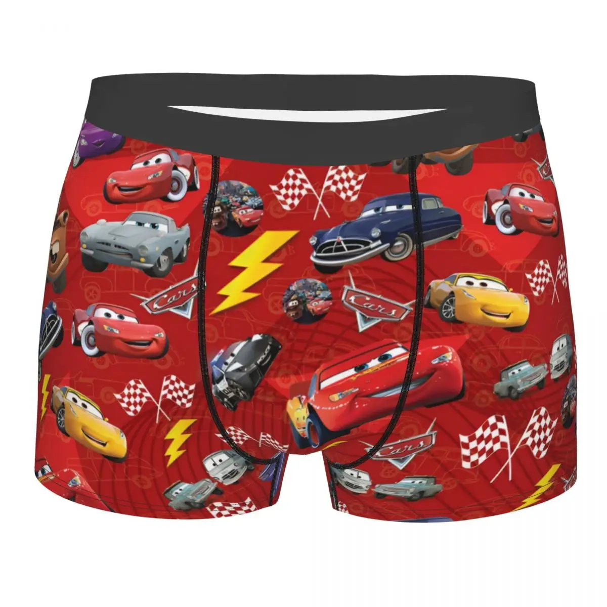 

Мужские боксеры Pixar Cars Lightning Mcqueen, нижнее белье с 3D принтом, трусы, мягкие трусы