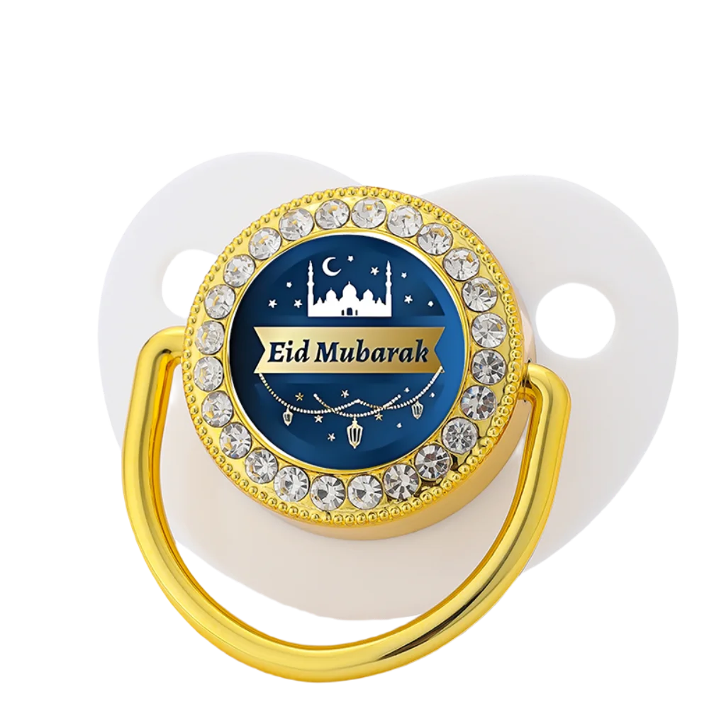 Arabesque Print Muslim Baby Silicone Pacifier with Dust Cap Baby Must Haves Baby Products Gender Neutral