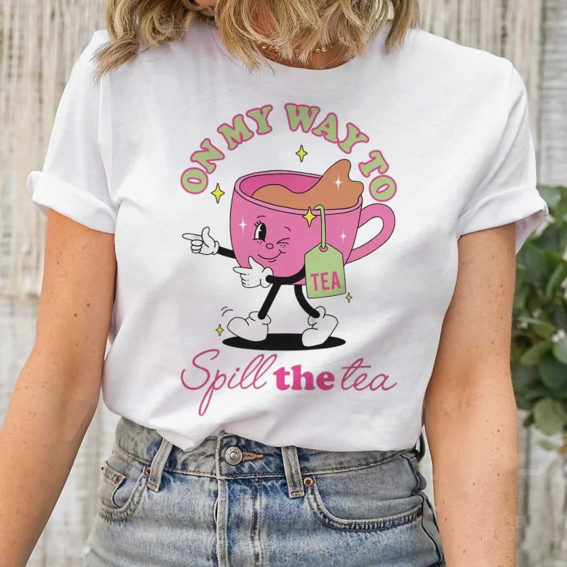 

Fashion Kawaii Cute Sweet T-Shirt Cartoon Pattern Women's Printed Polyester T-Shirt Round Neck Top Women's Casual Style Clothing