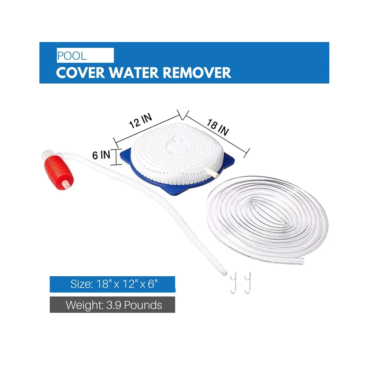 Kit de proximité pour piscines hors sol, siphon avec tuyau de 16 pieds et pompe, pour tous les revêtements