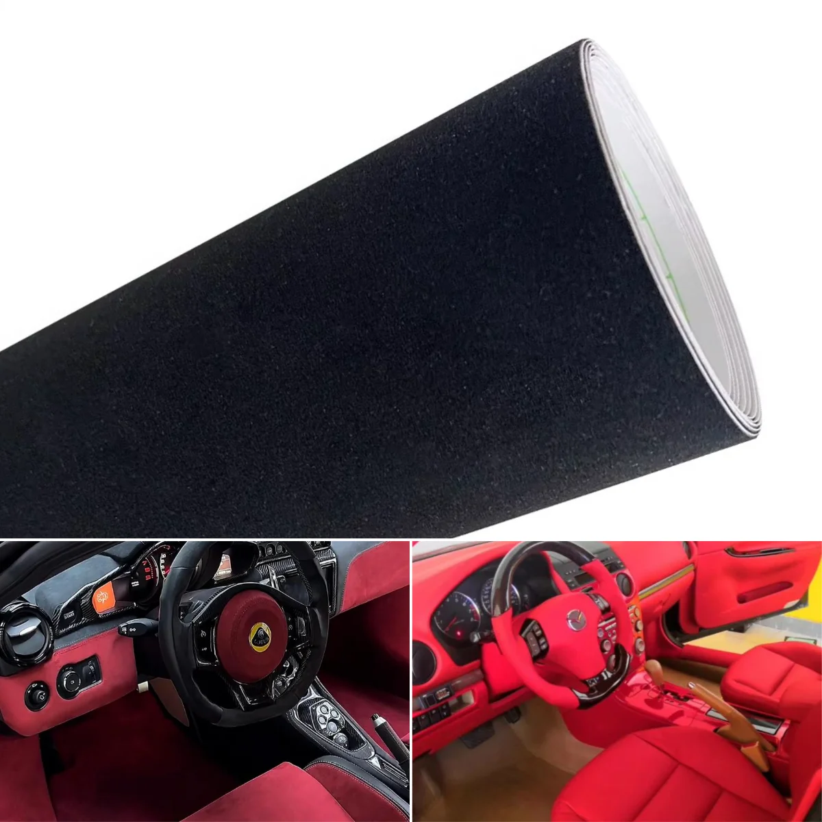 Suede Fabric Self Adhesive Cloth Alcantara Wrap Roll for Car Interior Modification Door Panel Workbench DIY Sewing Fabrics