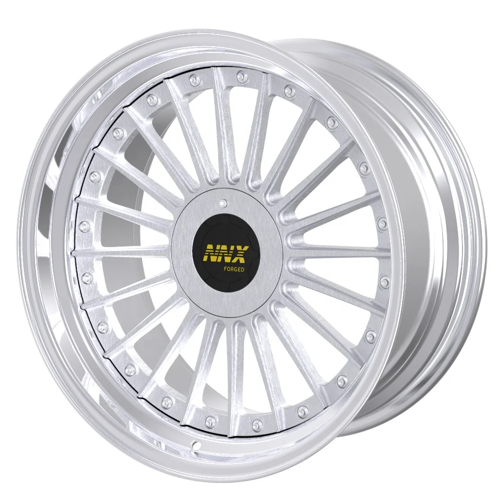 

New Aftermarket Alloy Wheels 15-19inch 4x100 5x112 5x130 Forged Two Piece Multi Spoke 40mm ET For Any Car