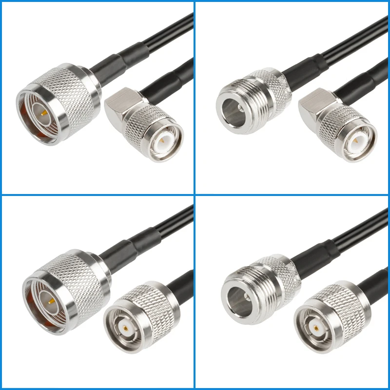 Imagem -03 - Cabo Coaxial Tnc Macho para Macho n Conector Fêmea Pigtail Linha de Cabo Coaxial 0.2m30m Rg58