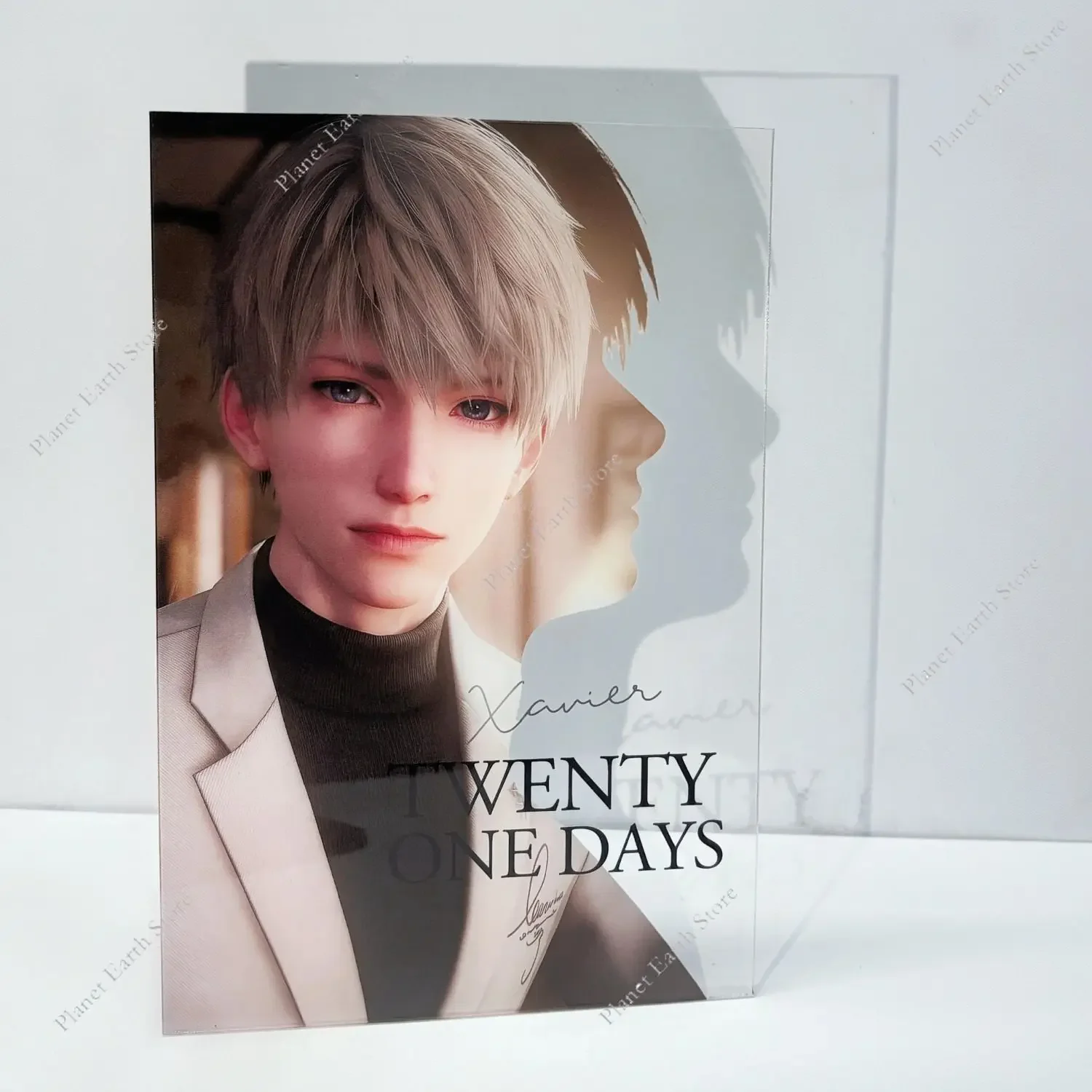 1/5 pezzi amore e spazio profondo creativo carta acrilica trasparente Sylus Rafayel Zayne Xavier Caleb Anime Shadow Card Desktop Decor