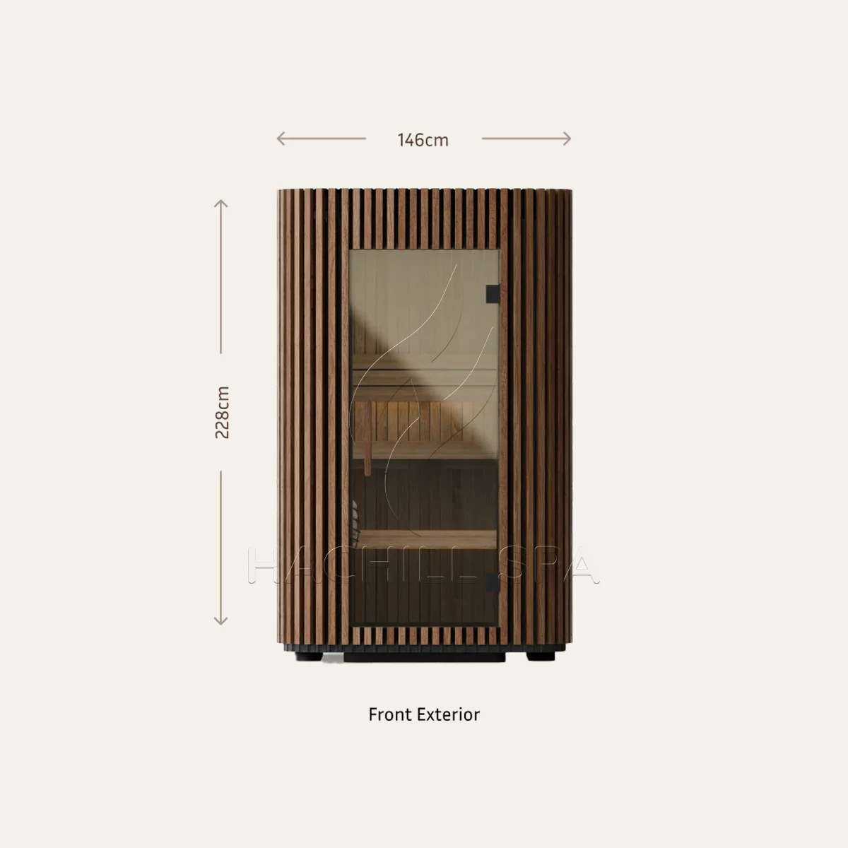 New Premium 2-3 Person Outdoor Sauna Cabin Japanese Cedar Interior And Southern Spotted Hardwood Exterior Weatherproof Wood Room