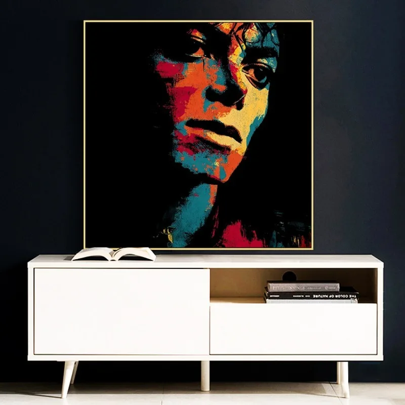 Abstract Classic Michael Jackson Iconic Dancing Portrait Music Legend Poster Canvas Painting Wall Art Pictures Home Decor