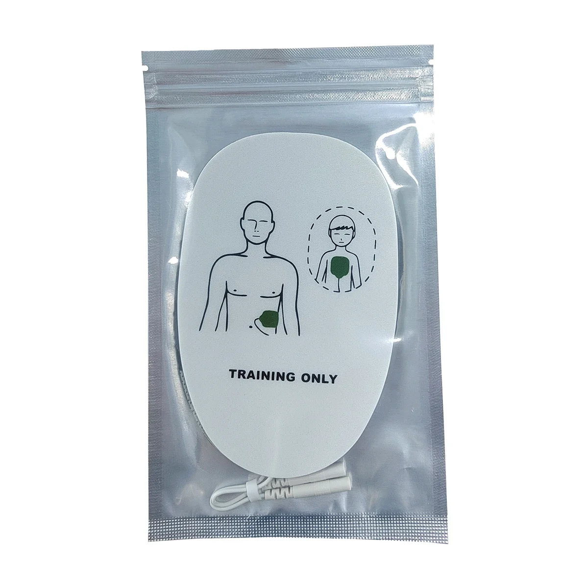 Mini AED Trainer desfibrilador cardiopulmonar automatizado, dispositivo de entrenamiento de reanimación, primeros auxilios en Español + 1 protector