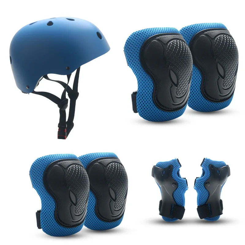 Children's Roller Protective Gear Riding Helmet Set Balance Car Bicycle Skateboard Skating Sports Kneecaps Equipment