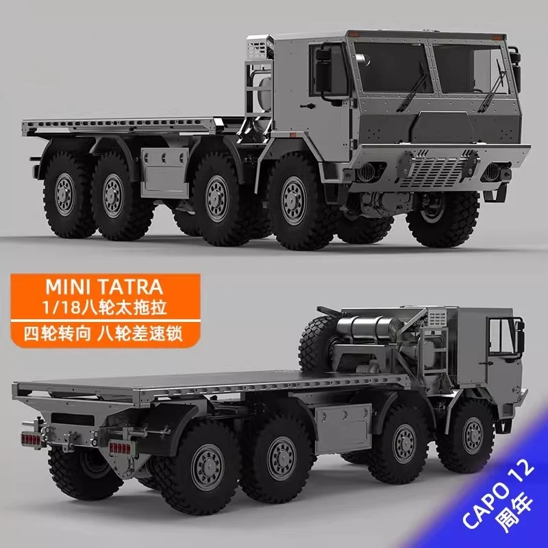 CAPO TATRA también arrastrado 1/18 CUB3 Control remoto eléctrico todo Metal vehículo todoterreno vehículo de escalada tarjeta militar 8*8