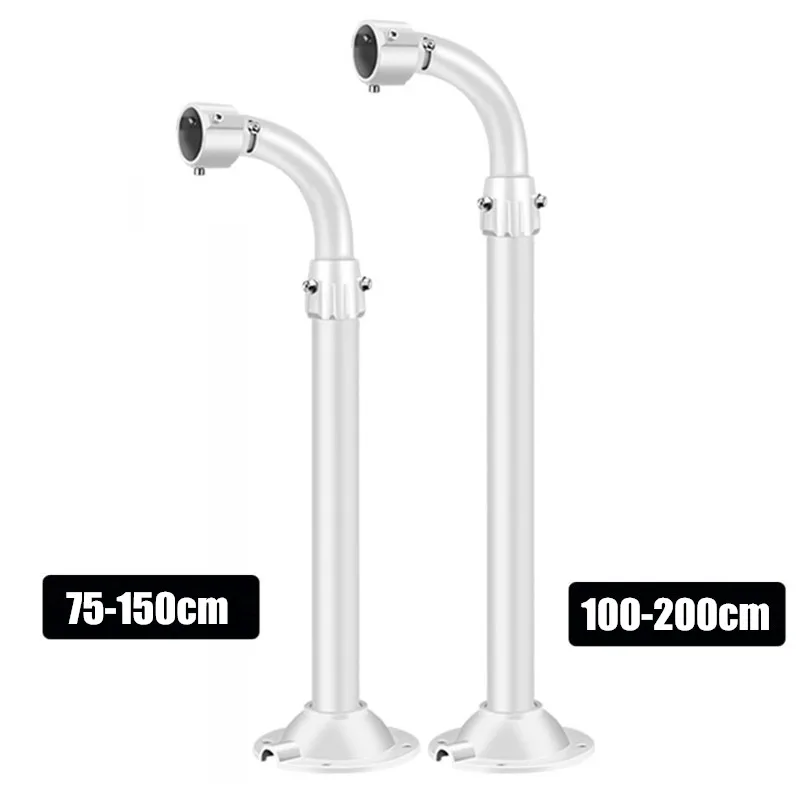 High Speed Dome Camera Bracket Lengthen Thickened Pipe L-Type Surveillance Camera Wall Mount Telescopic Support 75-150CM 1M-2M