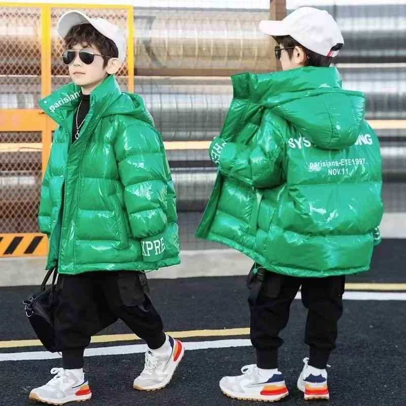 Boys Cotton Jacket Winter 2024 New Fashion Trend Children\'s Down Cotton Jacket Children\'s Thick Cotton Jacket Outerwear Clothing