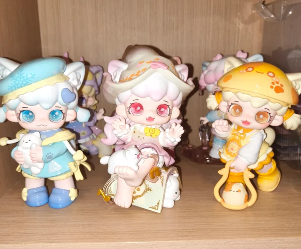 

Милая фигурка куклы-кошки, модная игрушка в слепой коробке, идеальный подарок на день рождения для девочек, очаровательная игрушка-компаньон котенка