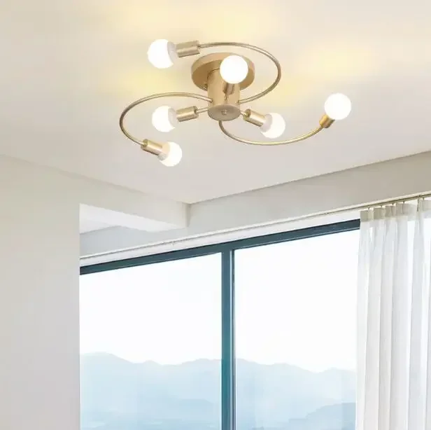 Simple modern creative personality Nordic bedroom lamp living room dining room study ceiling lamp art