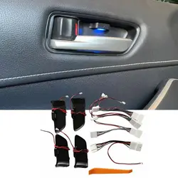 4Pcs Car Interior Front Rear Left Right Door Handle Bowl LED Light Fit For Toyota Corolla e210 2024 2023 2022 2021 2020 2019
