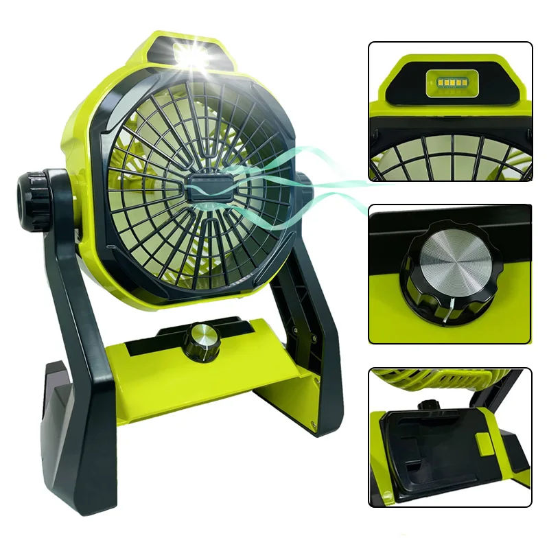 

Portable Outdoor Camping Lighting Fan for Makita for Bosch for Dewalt for Milwaukee for Black Decker 18V 20V Li-ion Battery