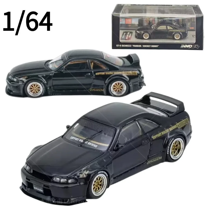 inno-diecast-modele-de-voiture-pandem-gt‑r-r33-p‑bla-a-l'Echelle-1-64-en-alliage-nissan-vehicules-de-jeu-voitures-modeles-de-collection-jouets-pour-garcons-cadeau