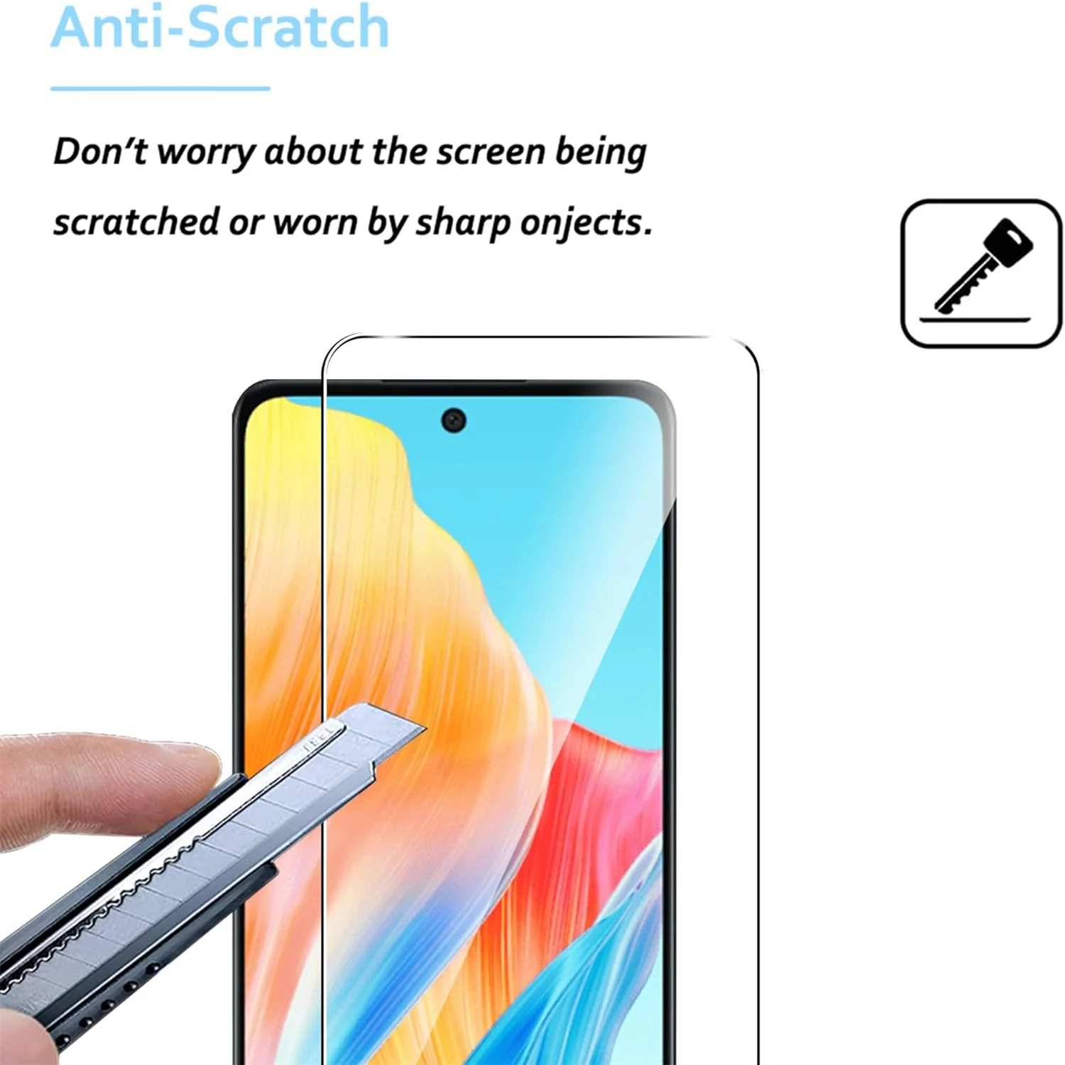 For OPPO A58 4G/5G HD Tempered Glass 2/4Pcs 9H Screen Protector Film