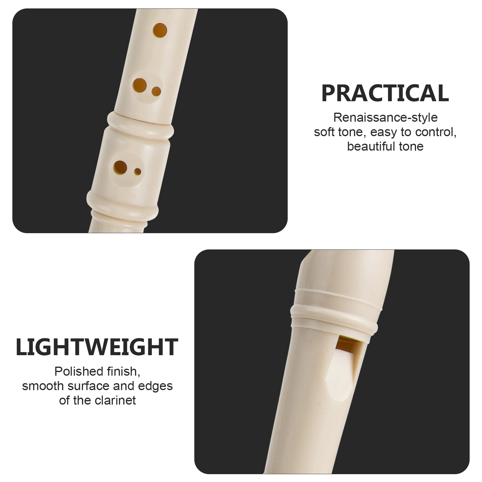 

2 Sets Clarinet Beginner 8 Holes Wind Instrument Adults Practice Musical