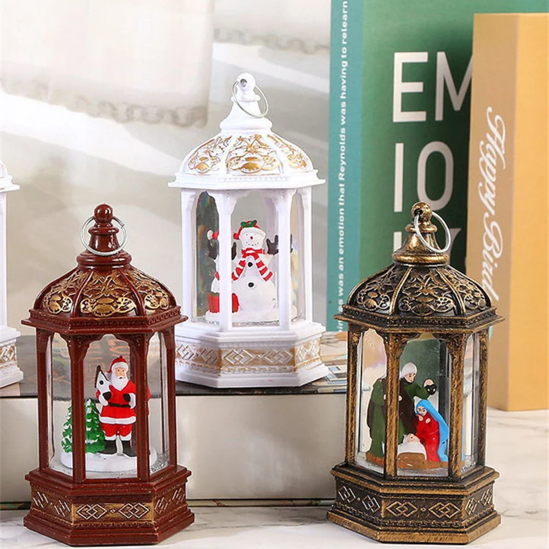 Desktop Decorations High Quality Material Beautifully Christmas Decoration Trend Christmas Table Decoration Small Oil Lamp Boxed