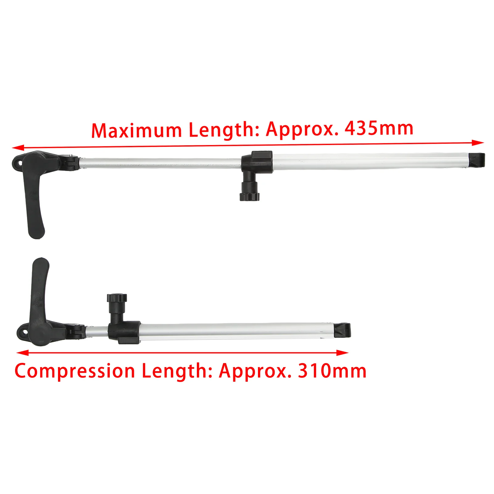 Asta di supporto per finestra RV da 2 pezzi 310/435mm in lega di alluminio telescopica per rimorchio Camper Camper