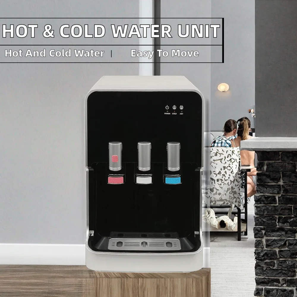 2026 New Design Electric Hot & Cold Desktop Water Dispenser RO Filtration Plastic Housing Portable Smart Instant House hold Use