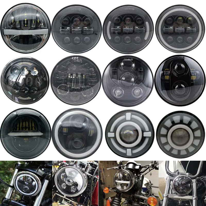 5.75 Inch Motorcycle LED Headlight For Honda Shadow VT 600 700 750 1100 VTX 1300 1800 5 3/4\