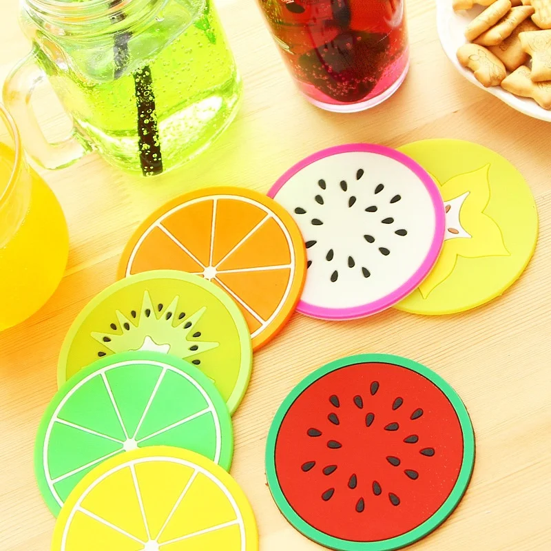 Silicone cup mat with fruit shape, cup holder, mat, cup holder, cup holder, for home, kitchen accessories, c061