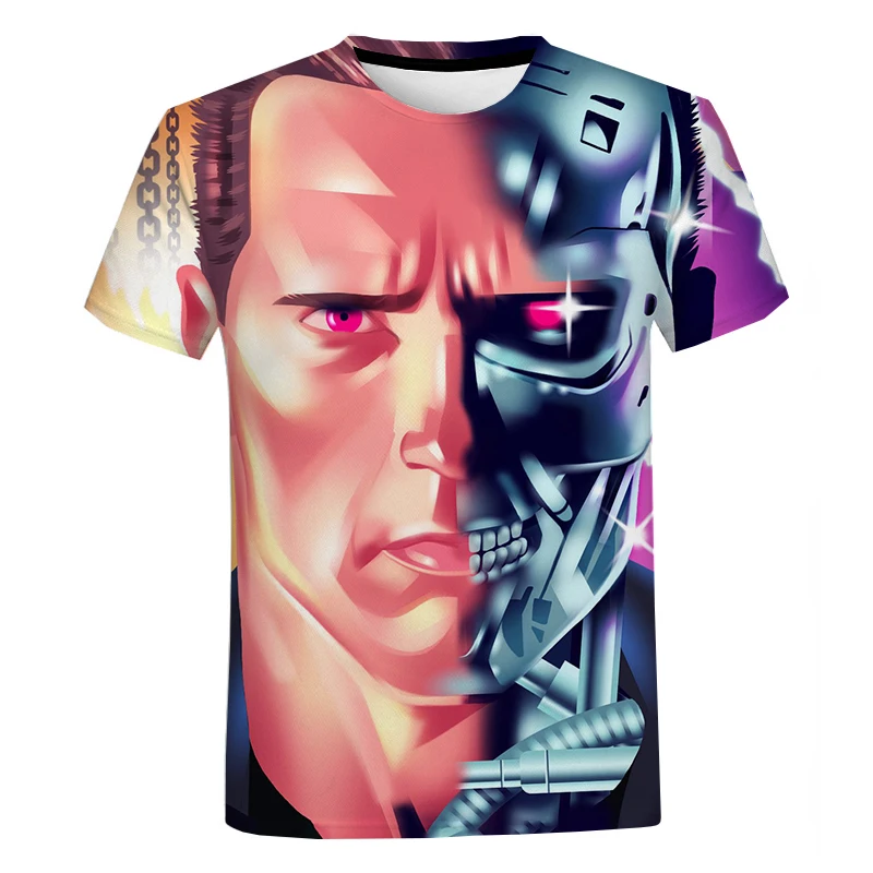 Fighting Movie The Terminator 3D Printed Men T-shirt Unisex Fashion Casual Tees Cool Oversized T Shirts