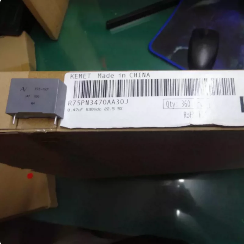 10pcs-100pcs KEMET AV R75 0.47uf/630V 470nf u47 474 brand new film capacitor 22MM