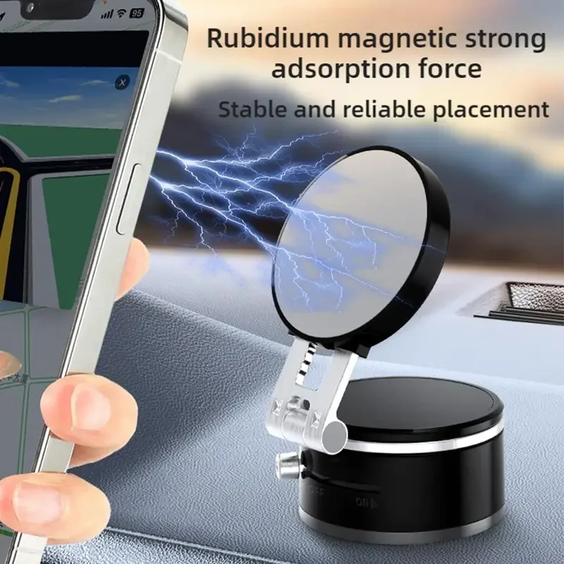 

360° Rotating Vacuum Suction Cup Car Phone Holder Central Control Screen Telescopic Navigation Holder Magnetic Suction