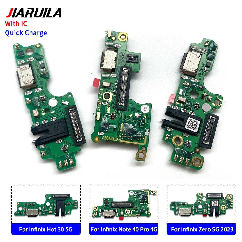 

10 Pcs New Charging Port Board For Infinix Hot 11 12i 20 30i 30 40 Pro/Zero 20 30 5G 2023/Smart 8 Pro Phone Flex Cable