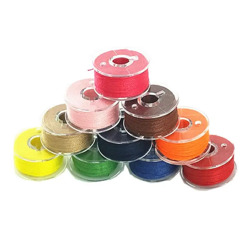 20Pcs Multicolor Sewing Thread Set with Reusable Plastic Bobbins for DIY Hand Sewing Machine - Fabric Crafting Accessories
