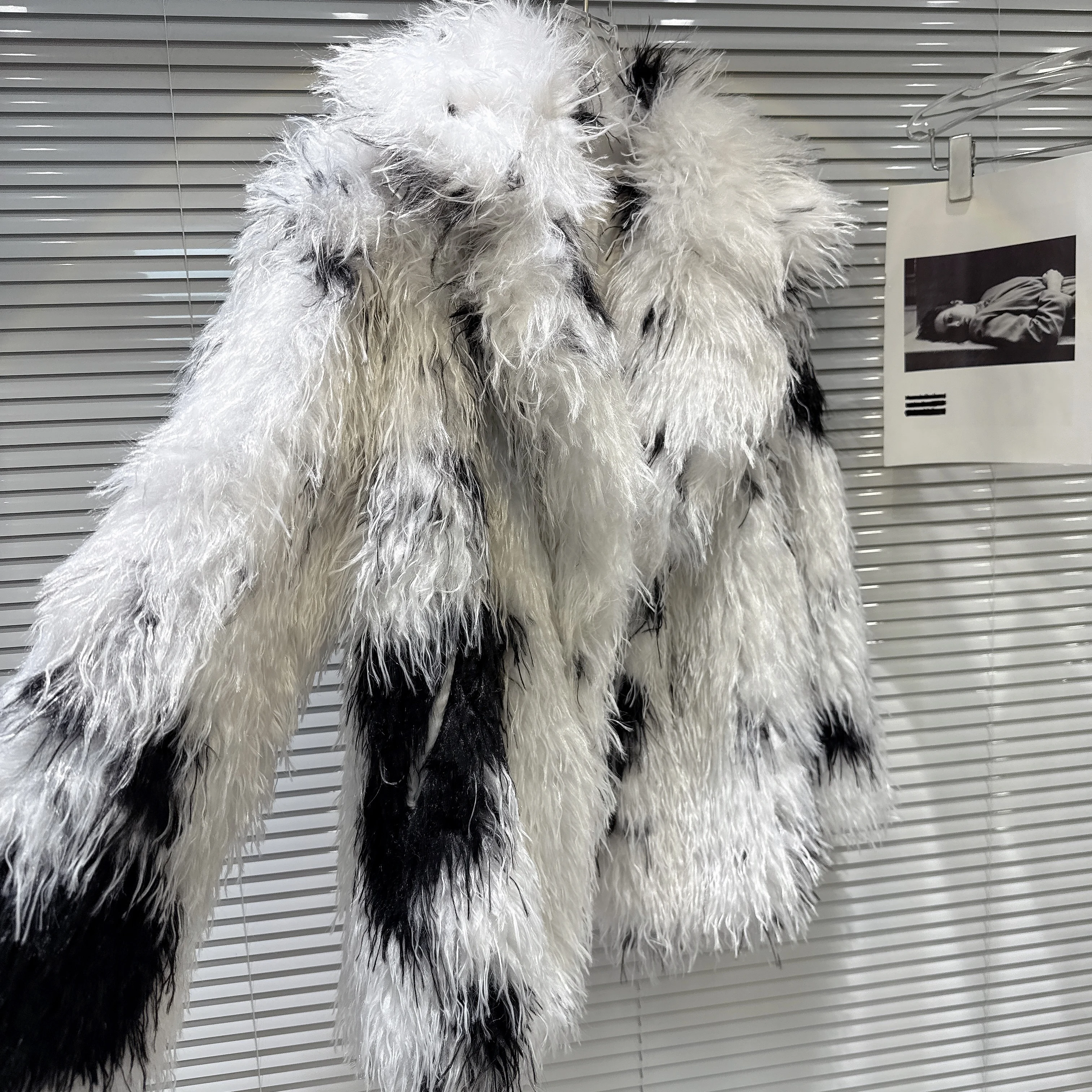 2025 inverno estilo coreano moda elegante socialite casaco de pele do falso turn-down colarinho manga longa engrossado quente fofo jaqueta feminina