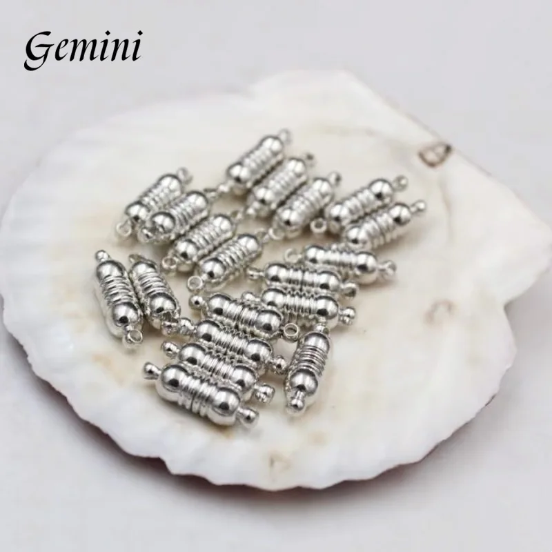 

10Sets Stainless Steel Strong Magnetic Clasps For Leather Cord Bracelet Necklace End Clasp Connector DIY Jewelry Making Supplies