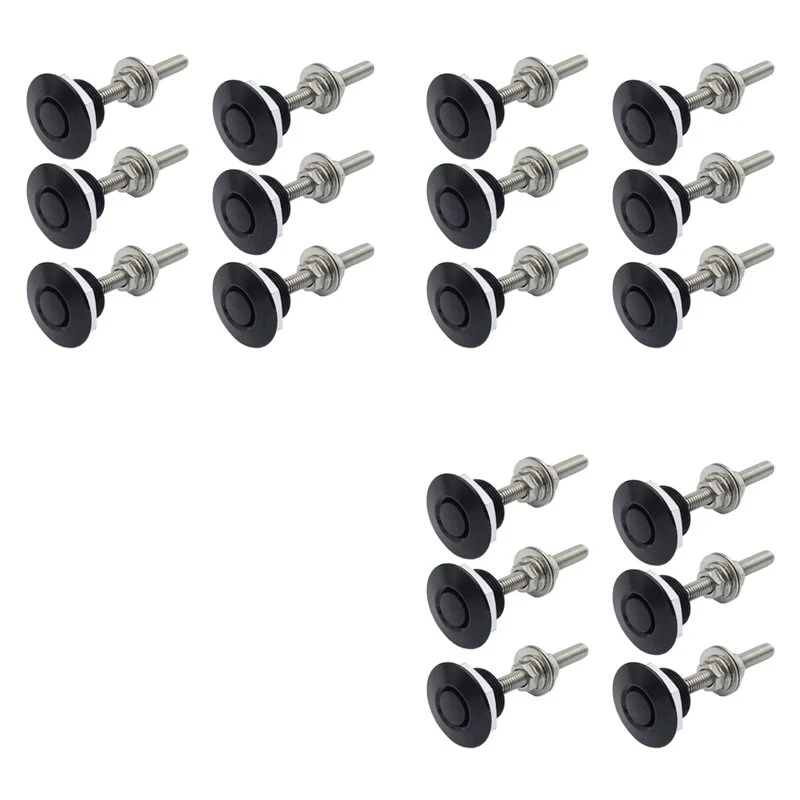 18Set 1.25Inch Aluminum Vehicle Hood Pins-Quick Release Lock Latch Bumper, License Plate Lock Clip, Push Button Bonnet-L94A
