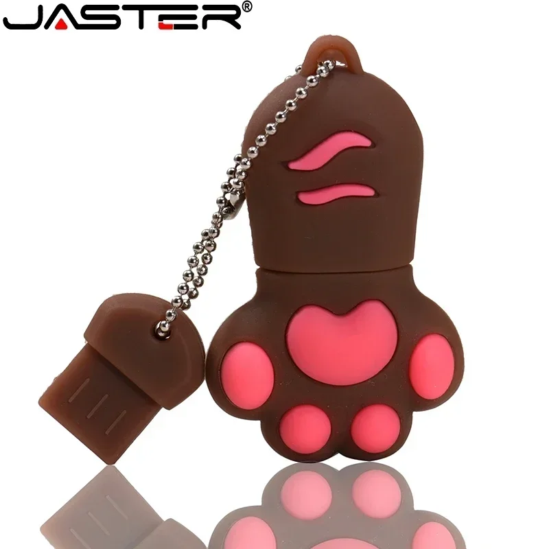 JASTER USB falsh drive dibujos animados 64 Gb Bruin Roze Zwart Blauw Kleur Kat Klauw unidad Flash Usb 2,0 4 Gb 8gb 16 Gb 32 Gb Pendriv