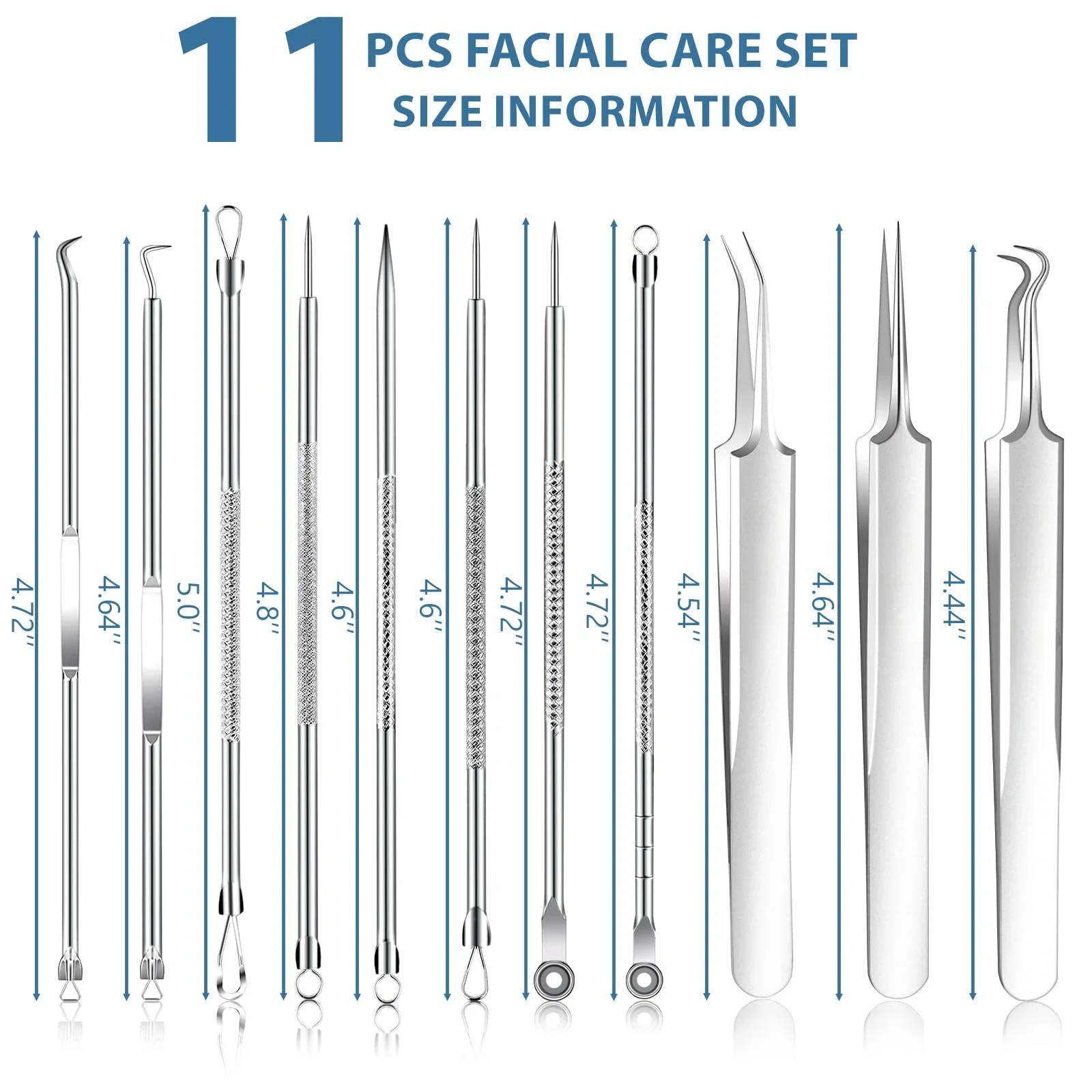 11Pc プロフェッショナルにきび面皰抽出ツールにきび除去にきびポッパーツールキットにきび白ニキビにきび除去鼻顔