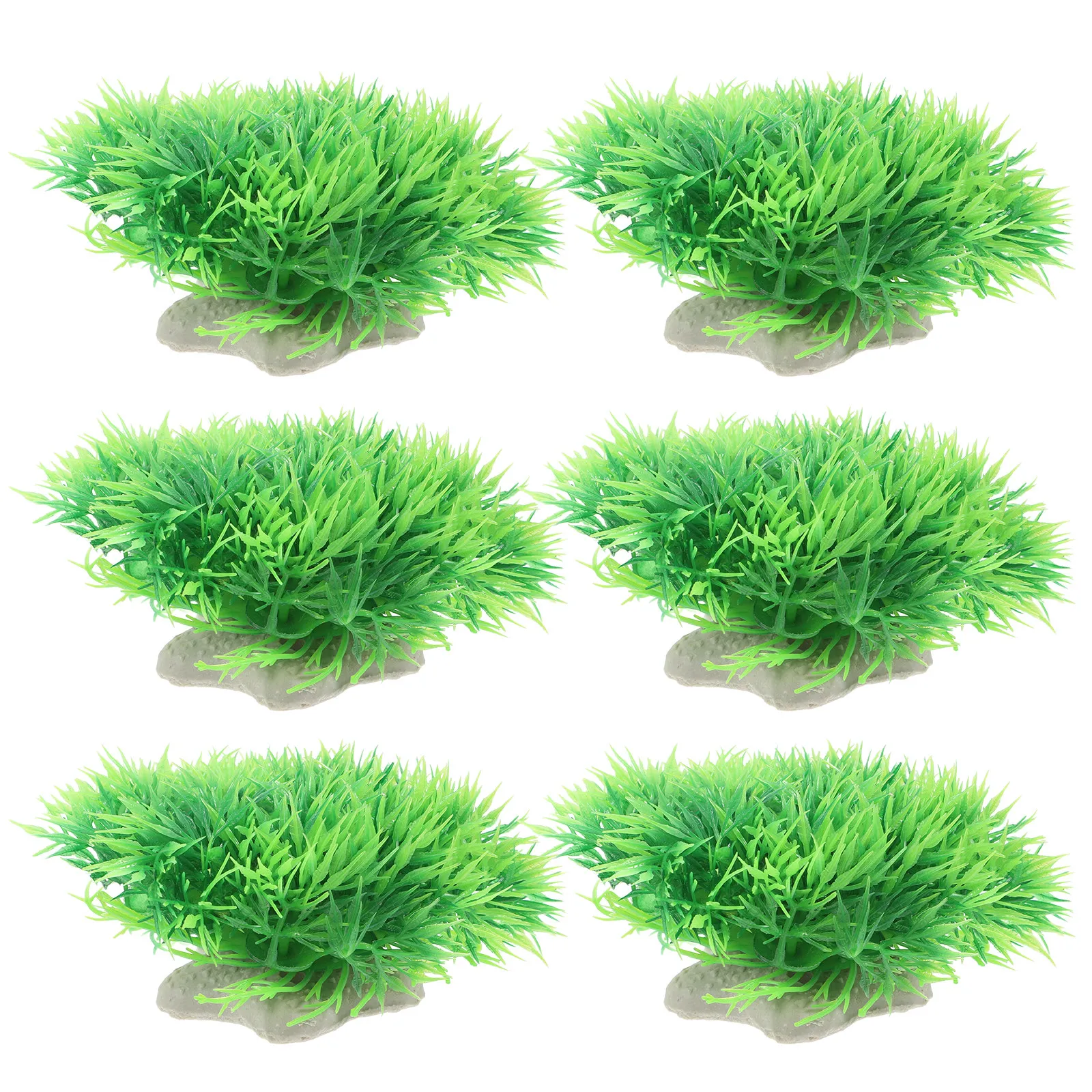 Aquarium Fish Low Maintenance - 6 plantes artificielles réalistes en plastique
