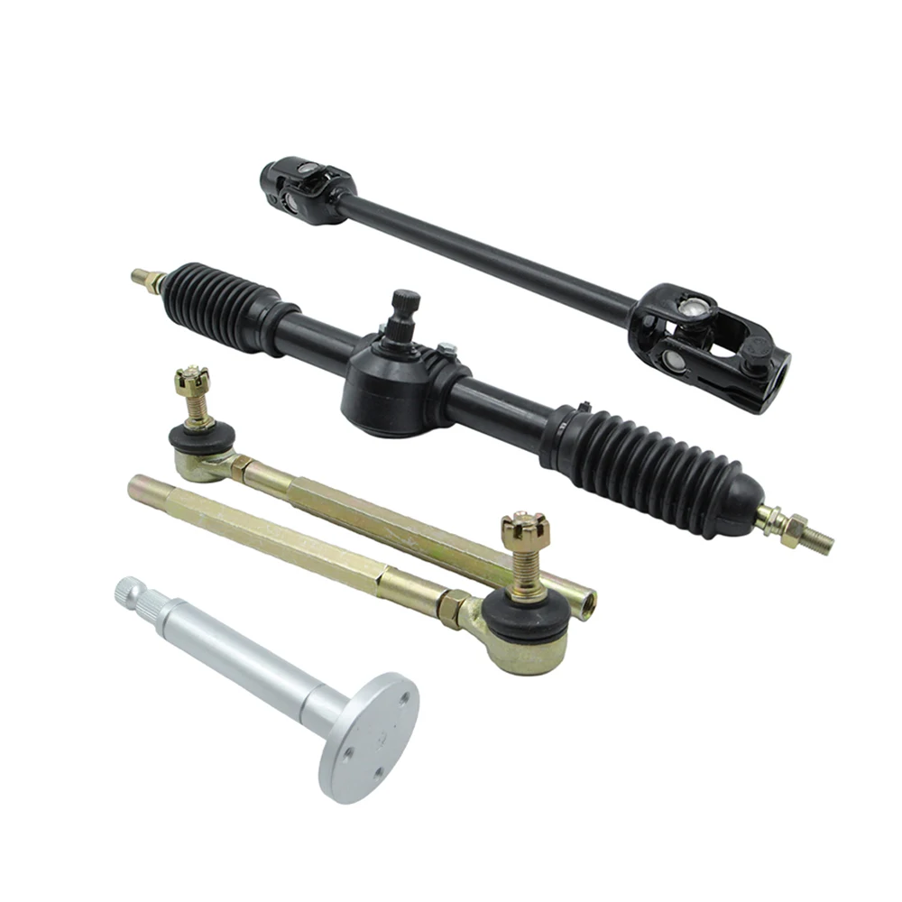 

435mm Steering Shaft Tie Rod Carrier 330mm Gear Carrier Pinion Assembly Kit for 110cc Karts Quads Golf Carts Quad Bikes ATV Part