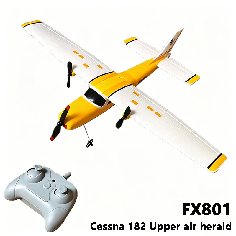 FX801 RC Airplane 2.4G Remote Control Glider with Gyro 2CH Fixed Wing Plane Outdoor Toys Drone CESSNA 182 Plane Toys for Kids