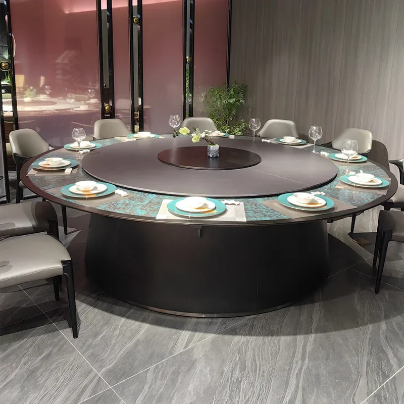طاولة طعام فندقية مصممة، طاولة مستديرة كهربائية #3