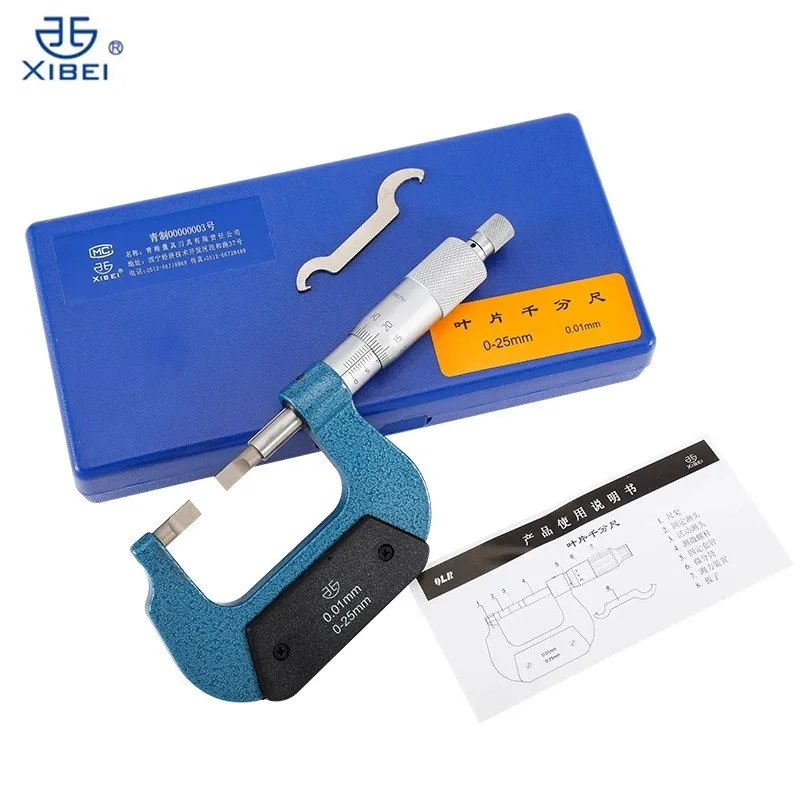 Thin flat tips Micrometer Thickness 0.4mm external diameter gap groove small Flat probe measure head slot step precision