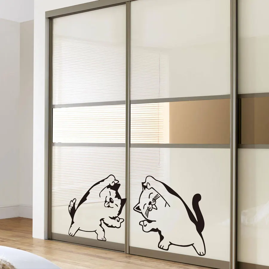 

Cute Pet Wall Sticker for Home Room Door,Personalized Sliding Glass Door Decorative Decals,Waterproof Easy Removable