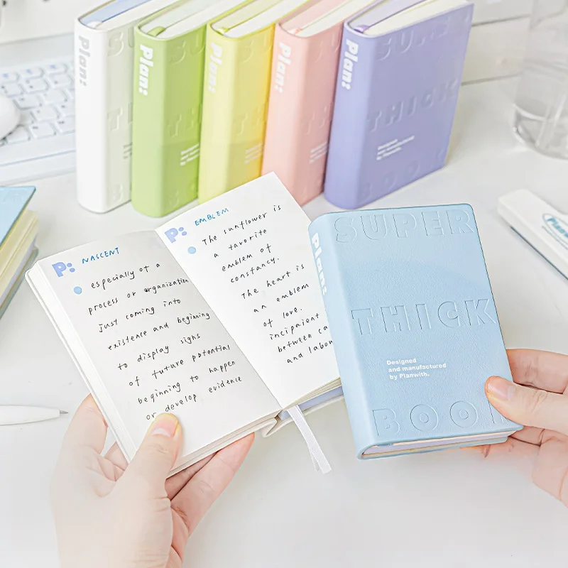 Super Thicken Candy Color Diary Journal Notebook Business Office Portable Meeting Record Notepad 80 Sheets School Stationery